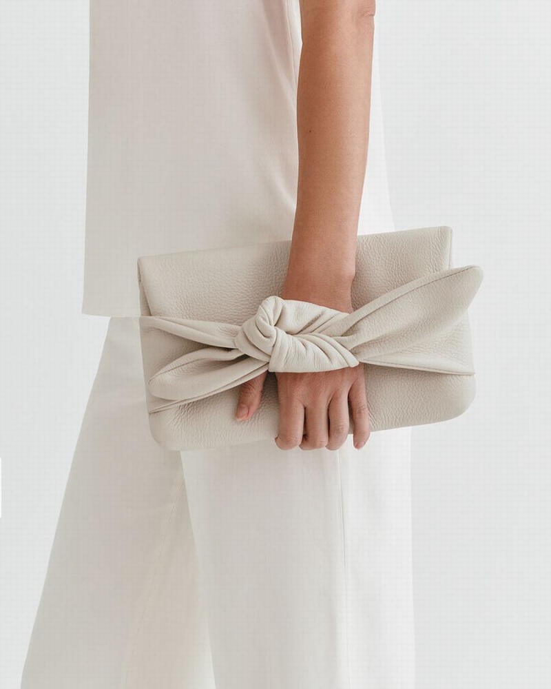 Bolso de Mano Cuyana Bow Mujer Blancas | MIJ5812AH