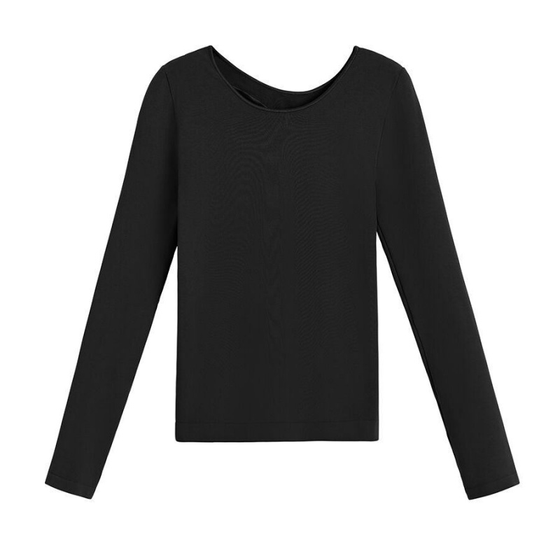 Camiseta Cuyana Stretch Long Sleeve Tee Mujer Negras | MQX9849JU