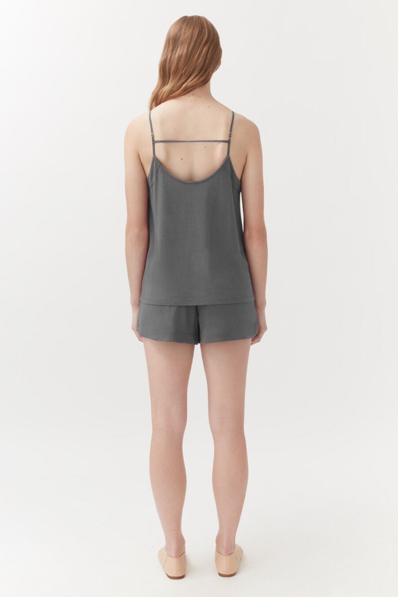 Camiseta Tirantes Cuyana Organic Pima Cami Mujer Gris | HMM4690BY