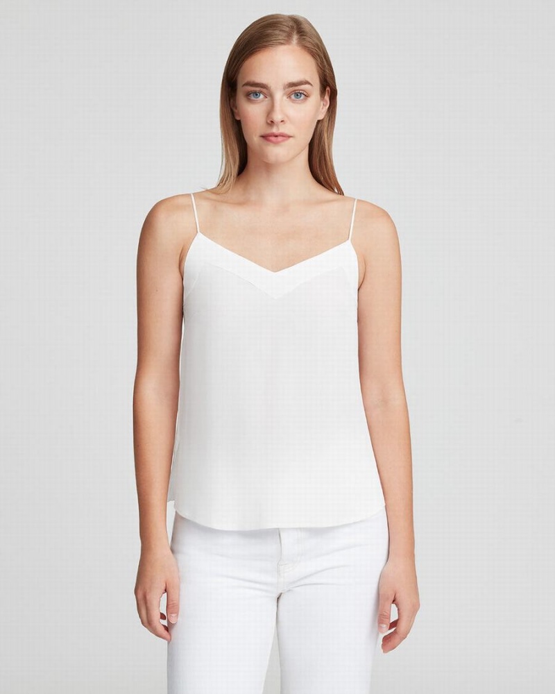 Camiseta Tirantes Cuyana Silk Cami Mujer Blancas | ZSC3154WN