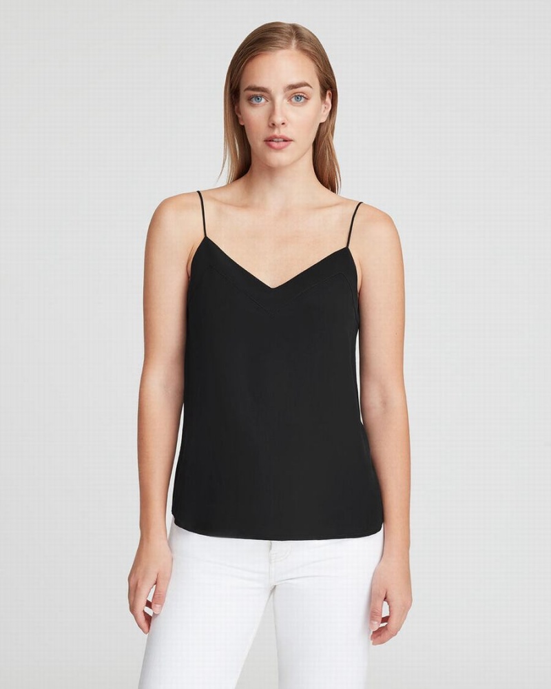 Camiseta Tirantes Cuyana Silk Cami Mujer Negras | IKK3755WG