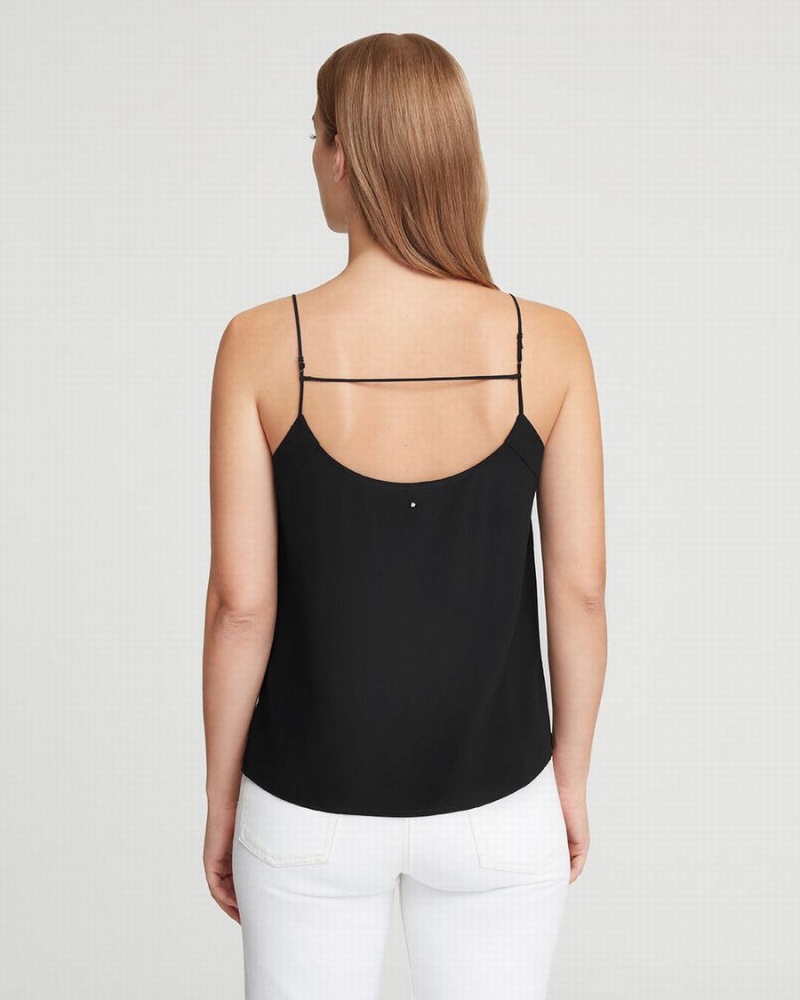 Camiseta Tirantes Cuyana Silk Cami Mujer Negras | IKK3755WG