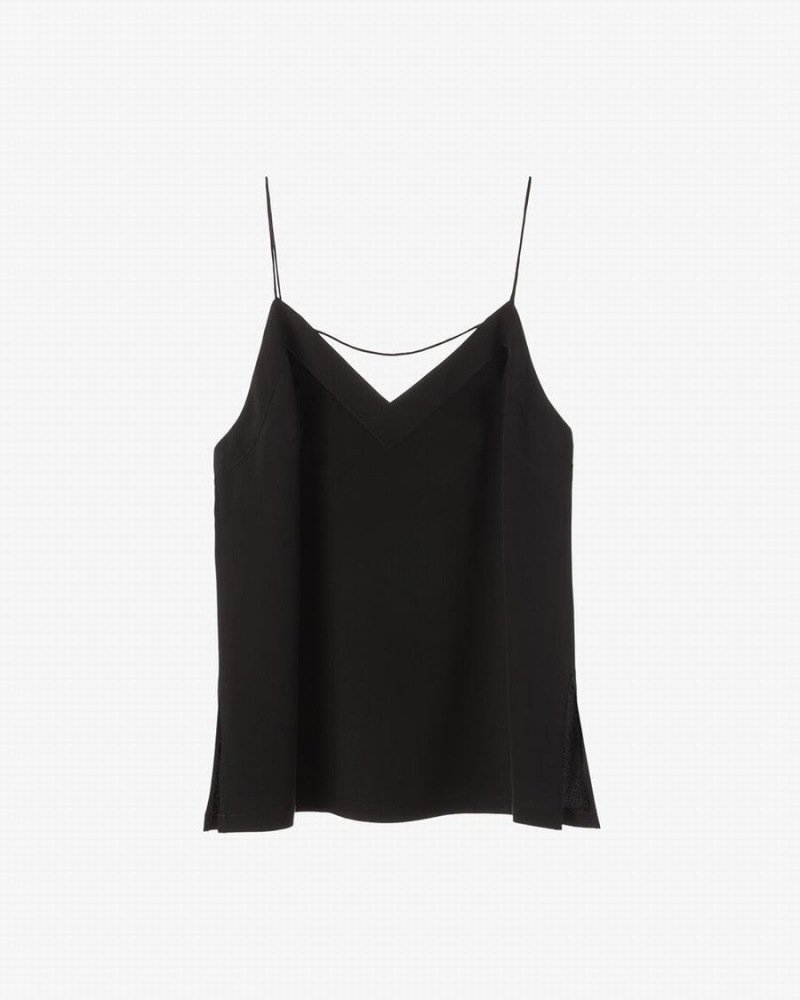 Camiseta Tirantes Cuyana Silk Cami Mujer Negras | IKK3755WG