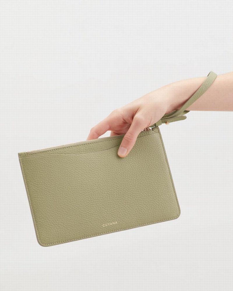 Carteras Cuyana Slim Wristlet Mujer Verde | NTA2846GZ