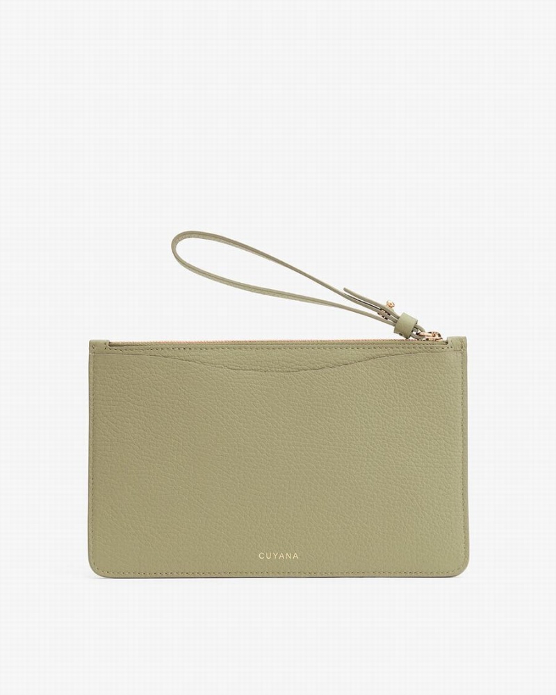 Carteras Cuyana Slim Wristlet Mujer Verde | NTA2846GZ