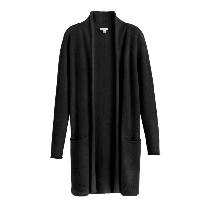 Cárdigan Cuyana Single-Origin Cashmere Long Mujer Negras | DTO2093QG