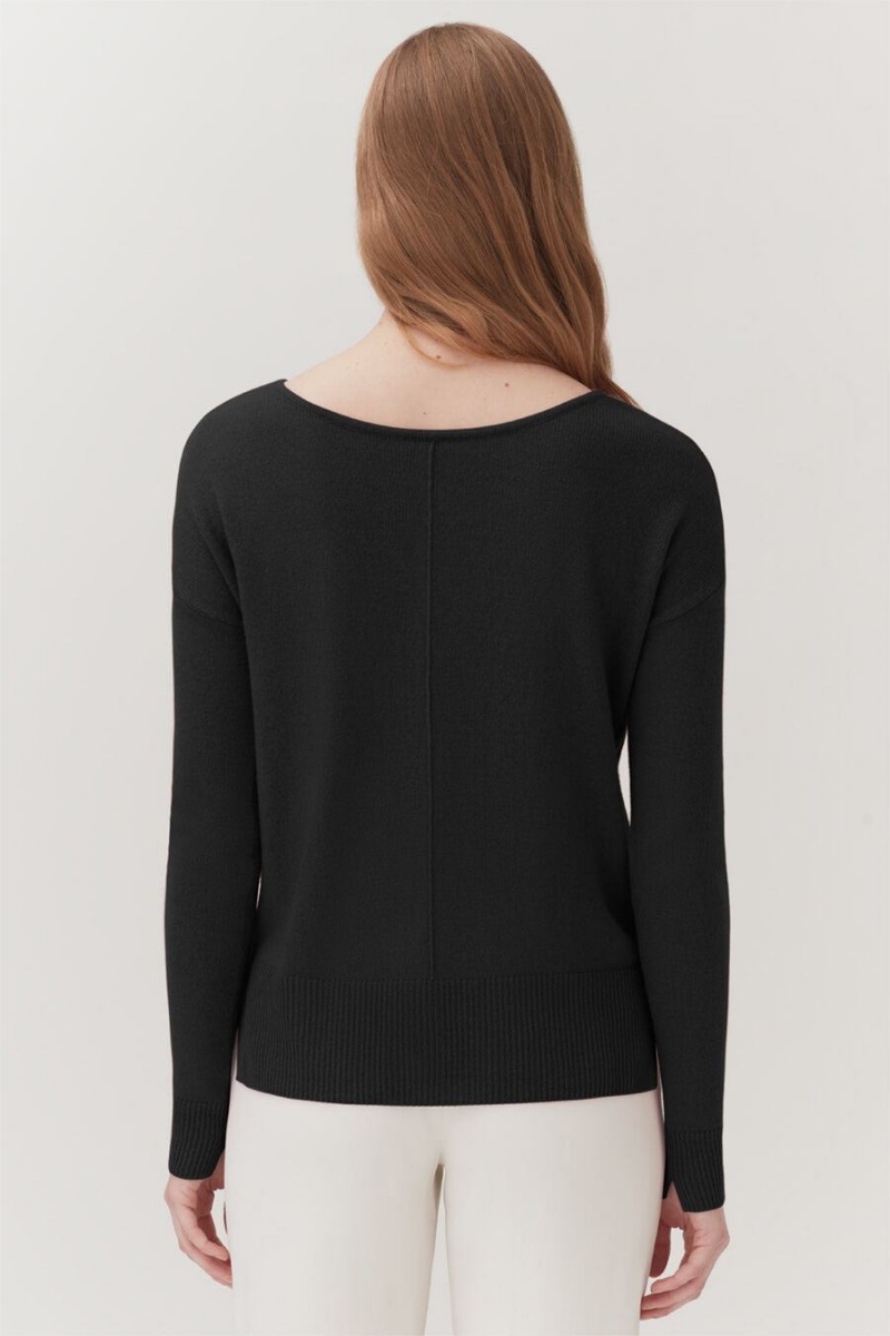 Cárdigan Cuyana Single-Origin Cashmere Mujer Negras | NRB8288FC