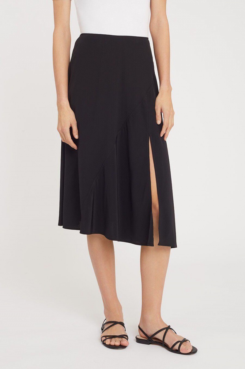 Falda Cuyana Silk Asymmetrical Mujer Negras | UYN4178GN