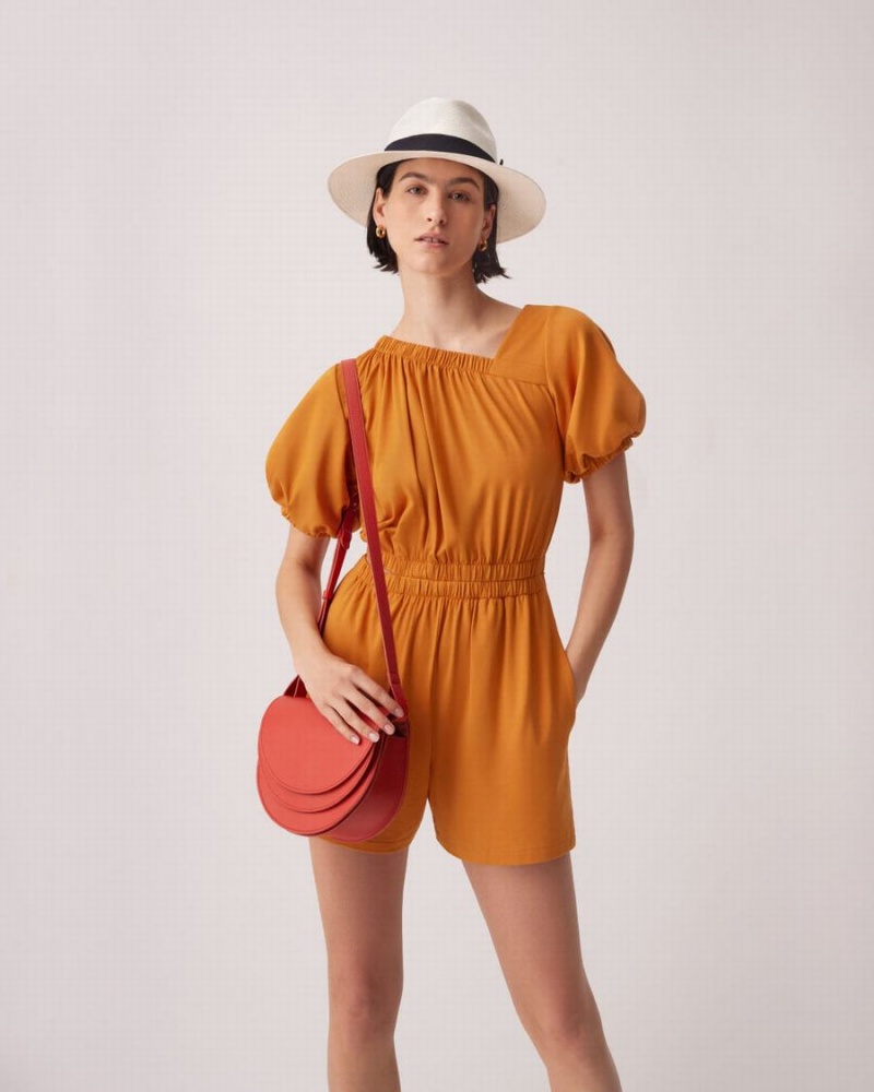 Mono Cuyana Gathered Front Mujer Amarillo | XLY9134GJ