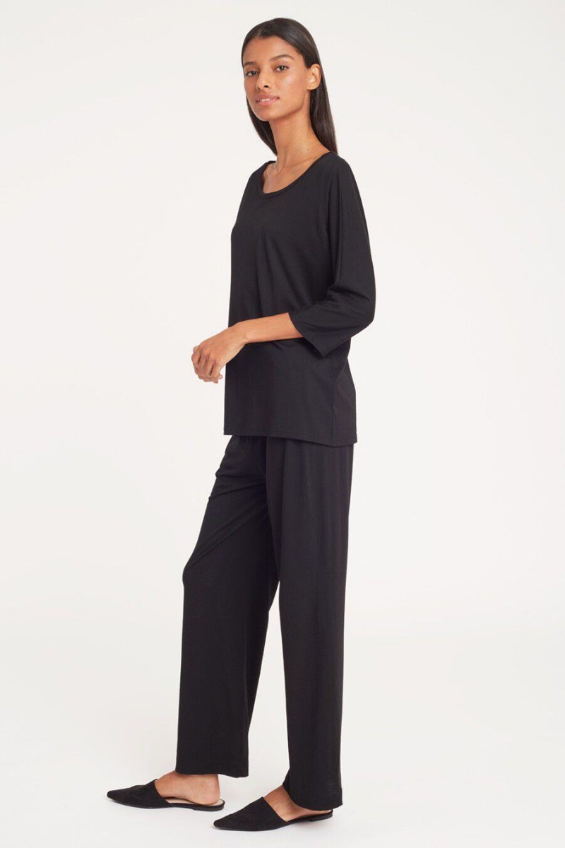 Pantalon Cuyana Organic Pima Classic Mujer Negras | QEG7041NZ