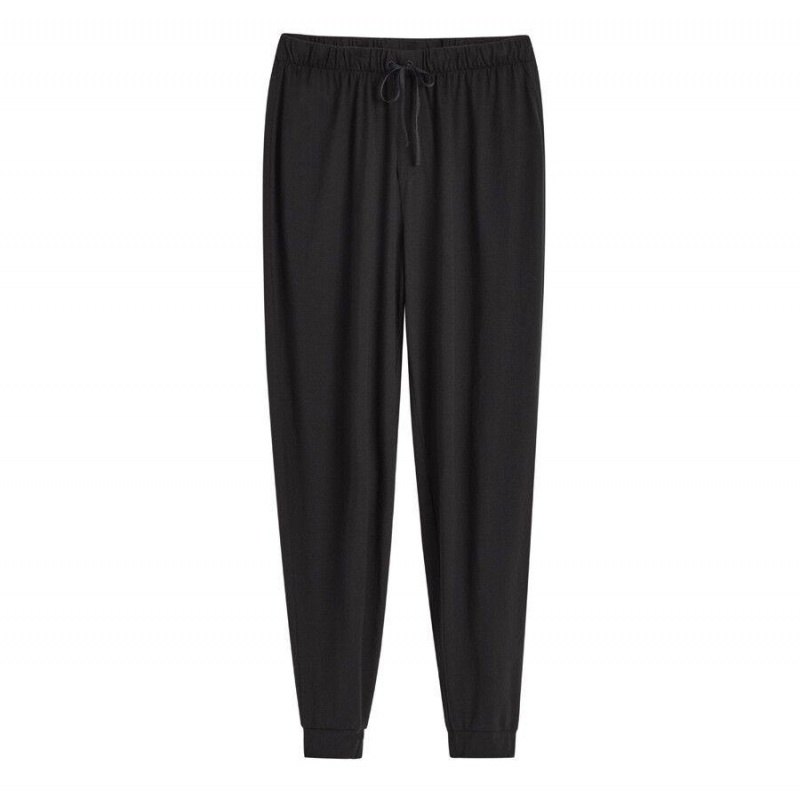 Pantalon Cuyana Organic Pima Tapered Mujer Negras | VRY628DU