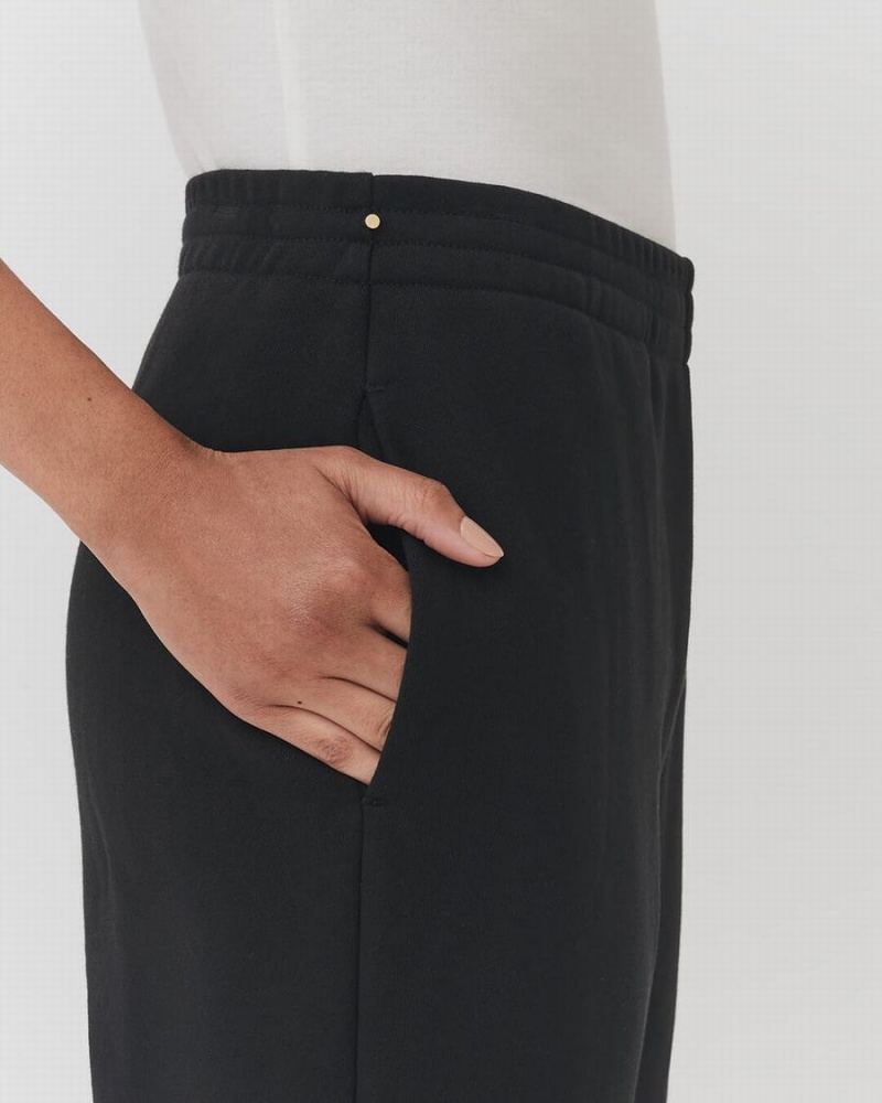 Pantalones Jogger Cuyana Terry Sculpted Mujer Negras | BUF8952KX