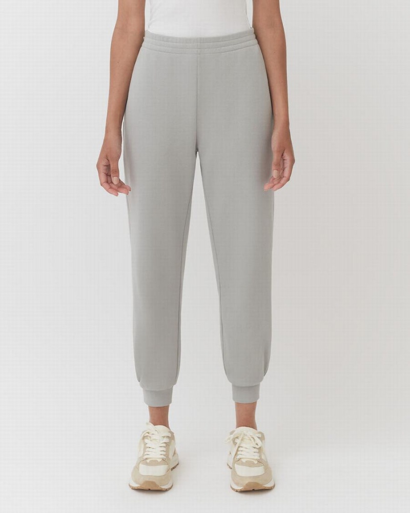 Pantalones Jogger Cuyana Terry Sculpted Mujer Gris | QHL5247NY