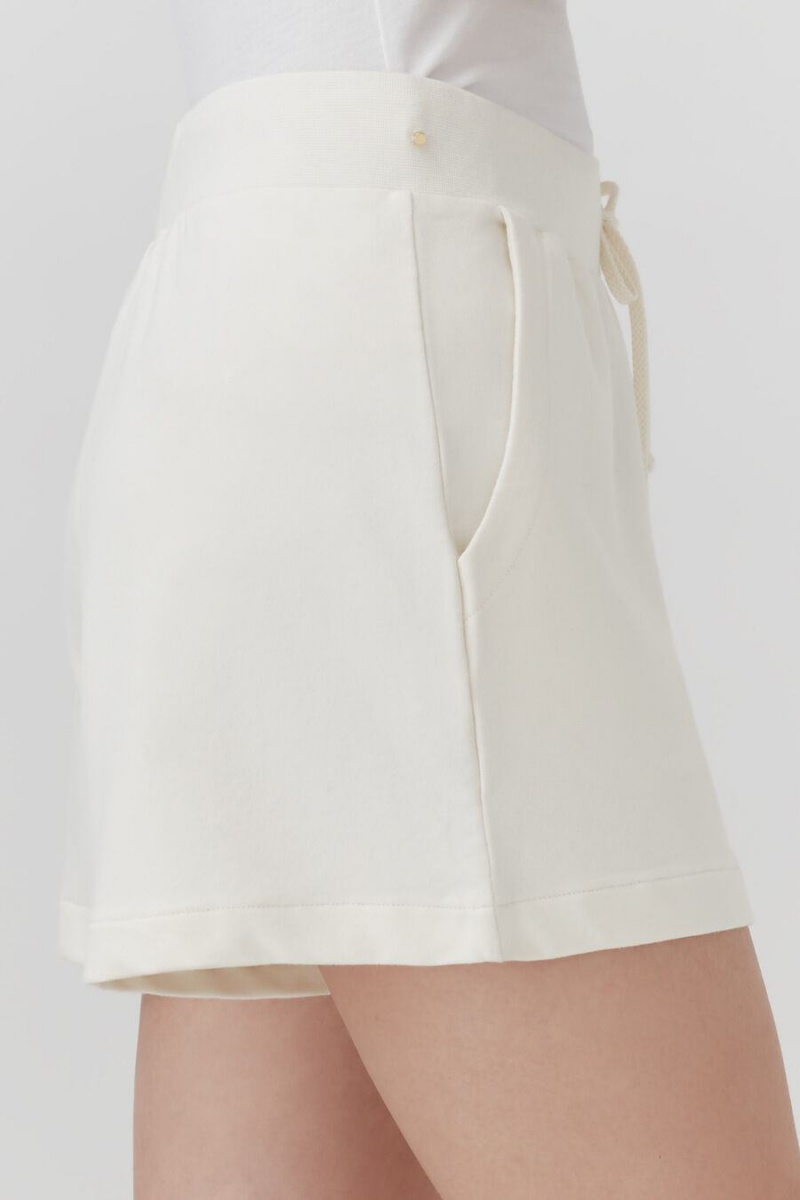 Short Cuyana French Terry Mujer Blancas | RVD2055YT