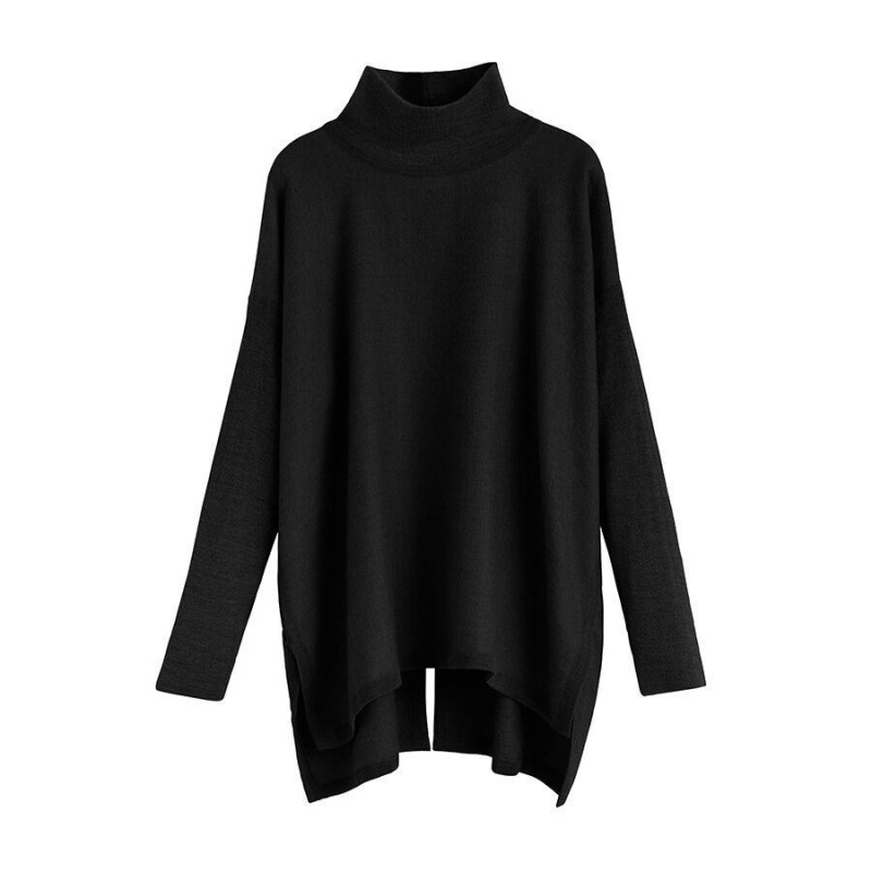 Suéteres Cuyana Alpaca Open-Back Turtleneck Mujer Negras | JUE146HJ