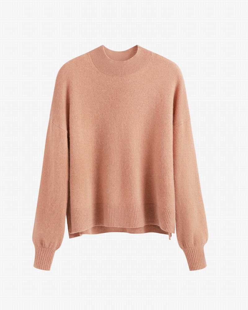 Suéteres Cuyana Single Origin Cashmere Cropped Mujer Beige | AAI434QF