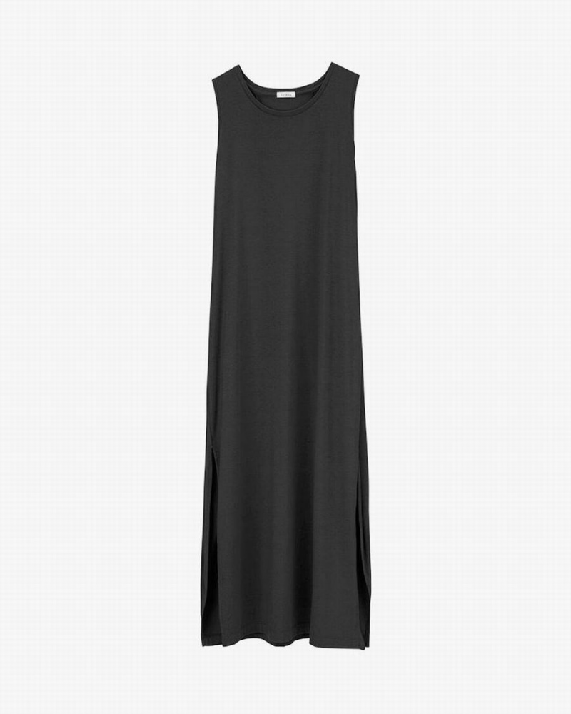 Vestido Cuyana Drape-Back Mujer Negras | LTW7996GY