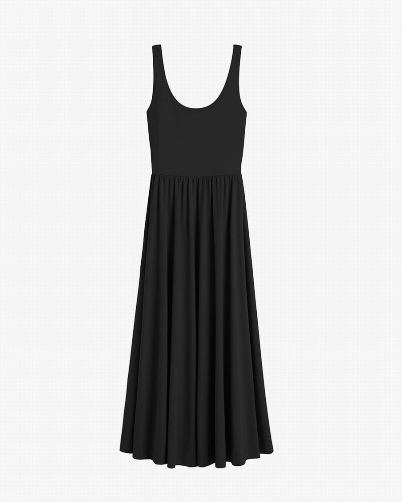 Vestido Cuyana Scoop Neck Mujer Negras | GAS9994NF